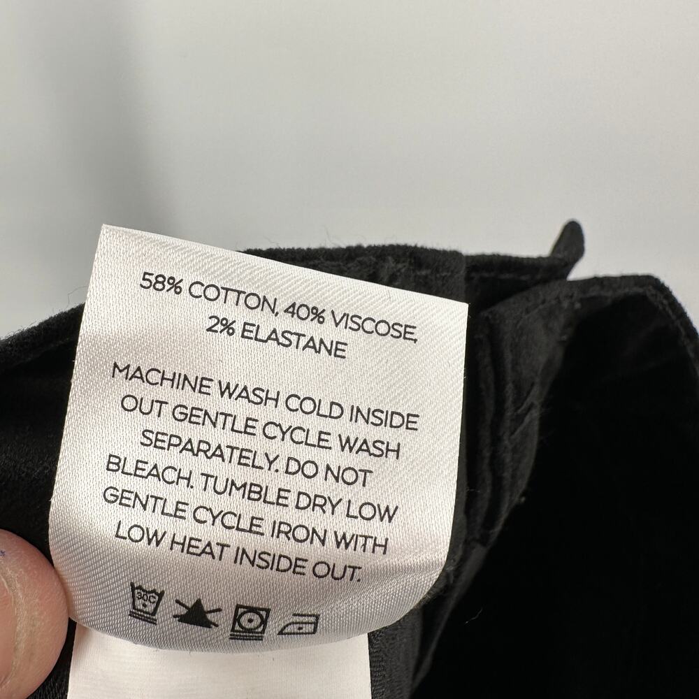 LEVEL 99 NWT Evereve Percy Black Velvet Wide Leg Trouser Pant // 31 - Picture 15 of 16
